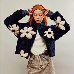 Blank NYC Love Life Floral Fleece Jacket